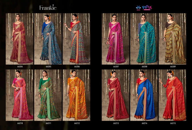 Frankie By Vipul  66204-66215 Printed Sarees Catalog